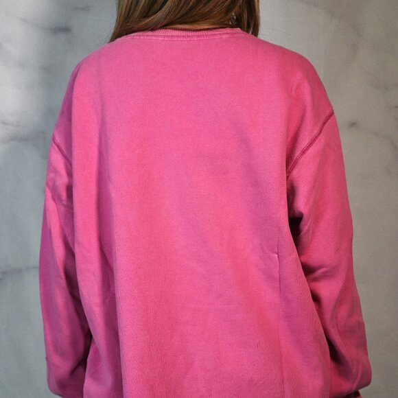 VS PINK Oversized Pink Sweatshirt with Front Pocket - Picture 2 of 4